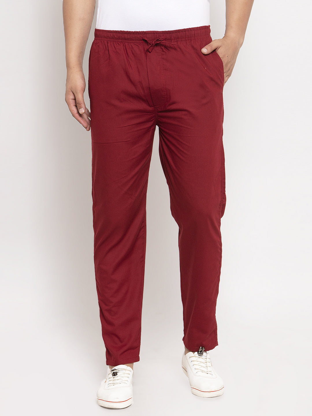 FashionOutfit Men's Solid Long Length Drawstring Ankle Zipper Track Pants -  Walmart.com